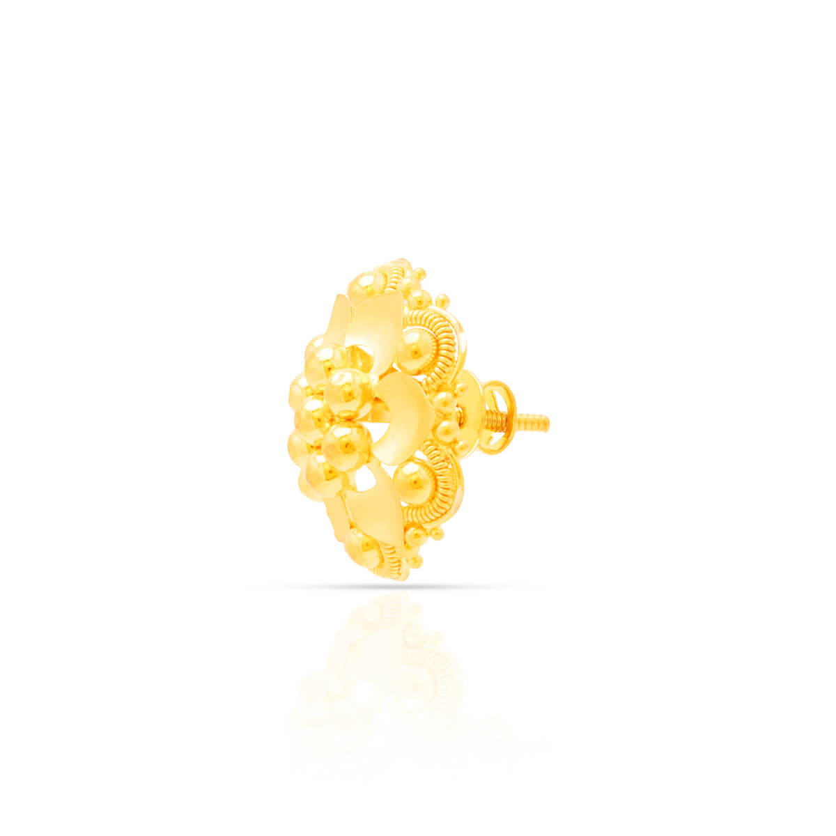 Delicately Graceful Hexa Studs in 22K Gold