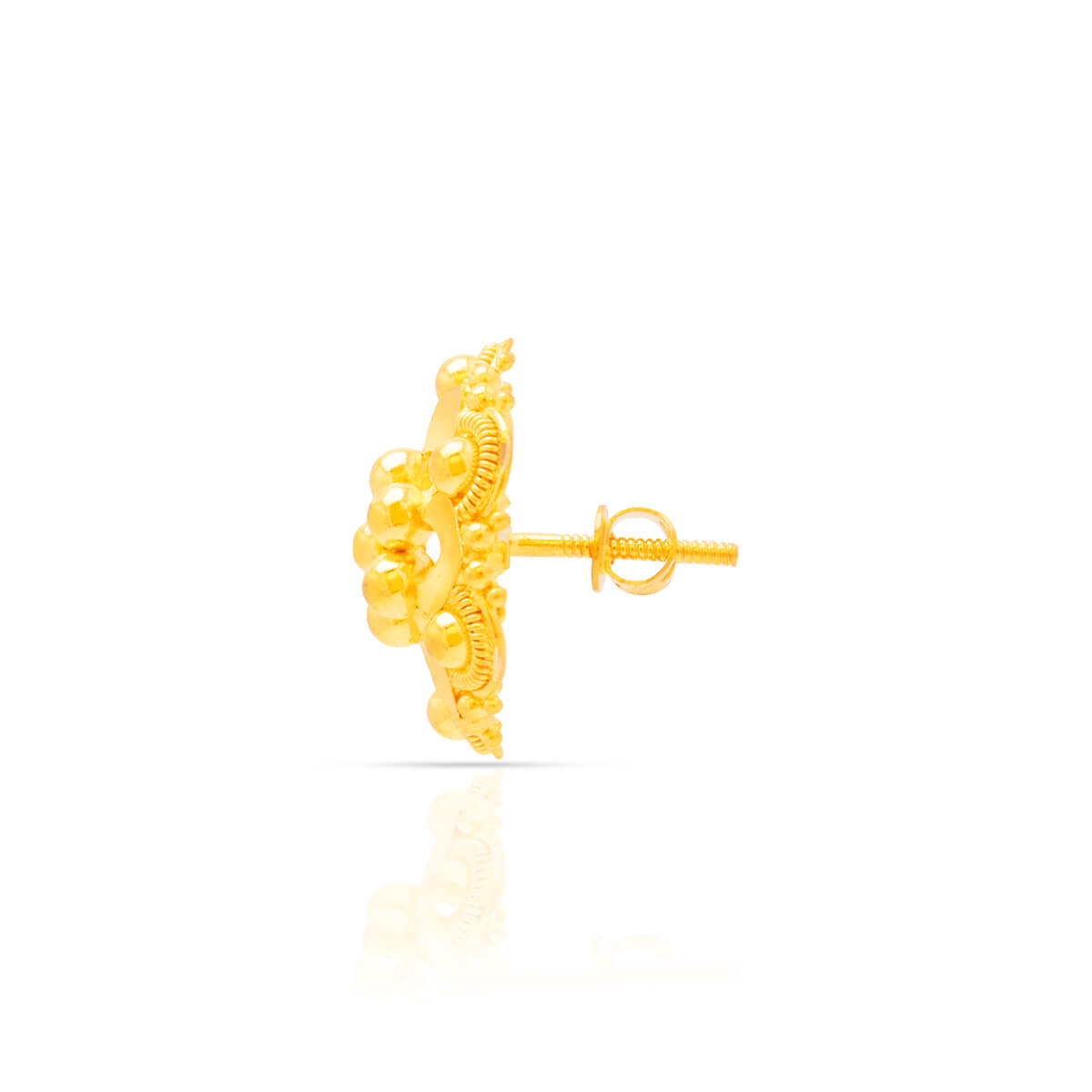 Delicately Graceful Hexa Studs in 22K Gold