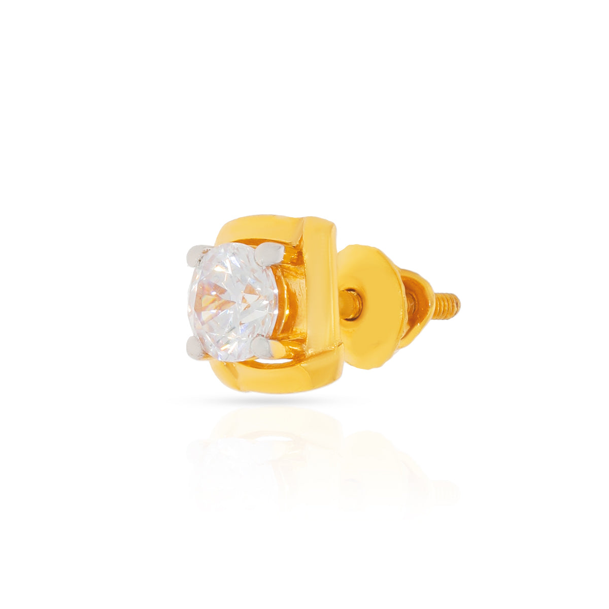 22K Geaming Zirconia Square Studs for Daily Dazzle