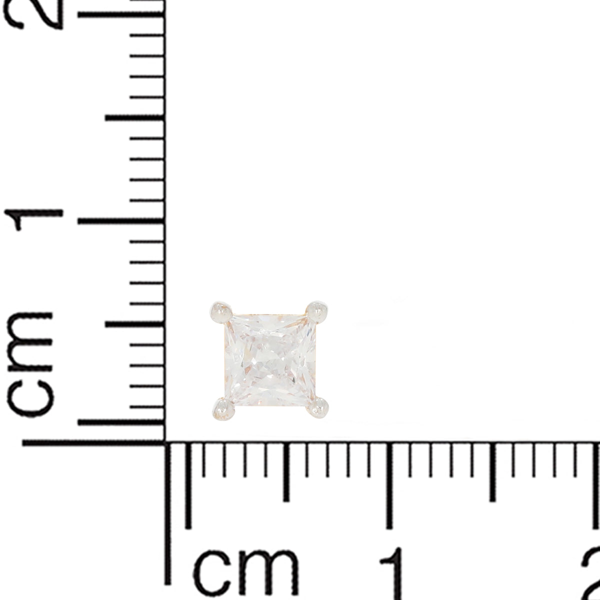 22K Petite Shinny Square Studs