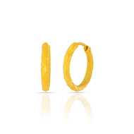 22K Sleek Gold Hoop Earrings