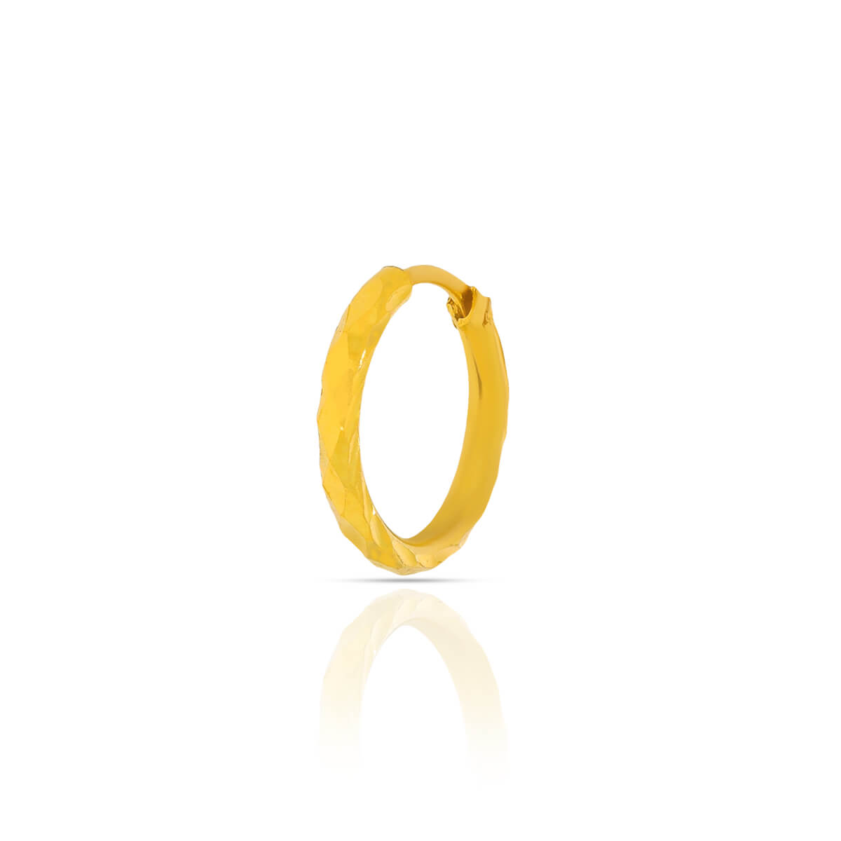 22K Sleek Gold Hoop Earrings