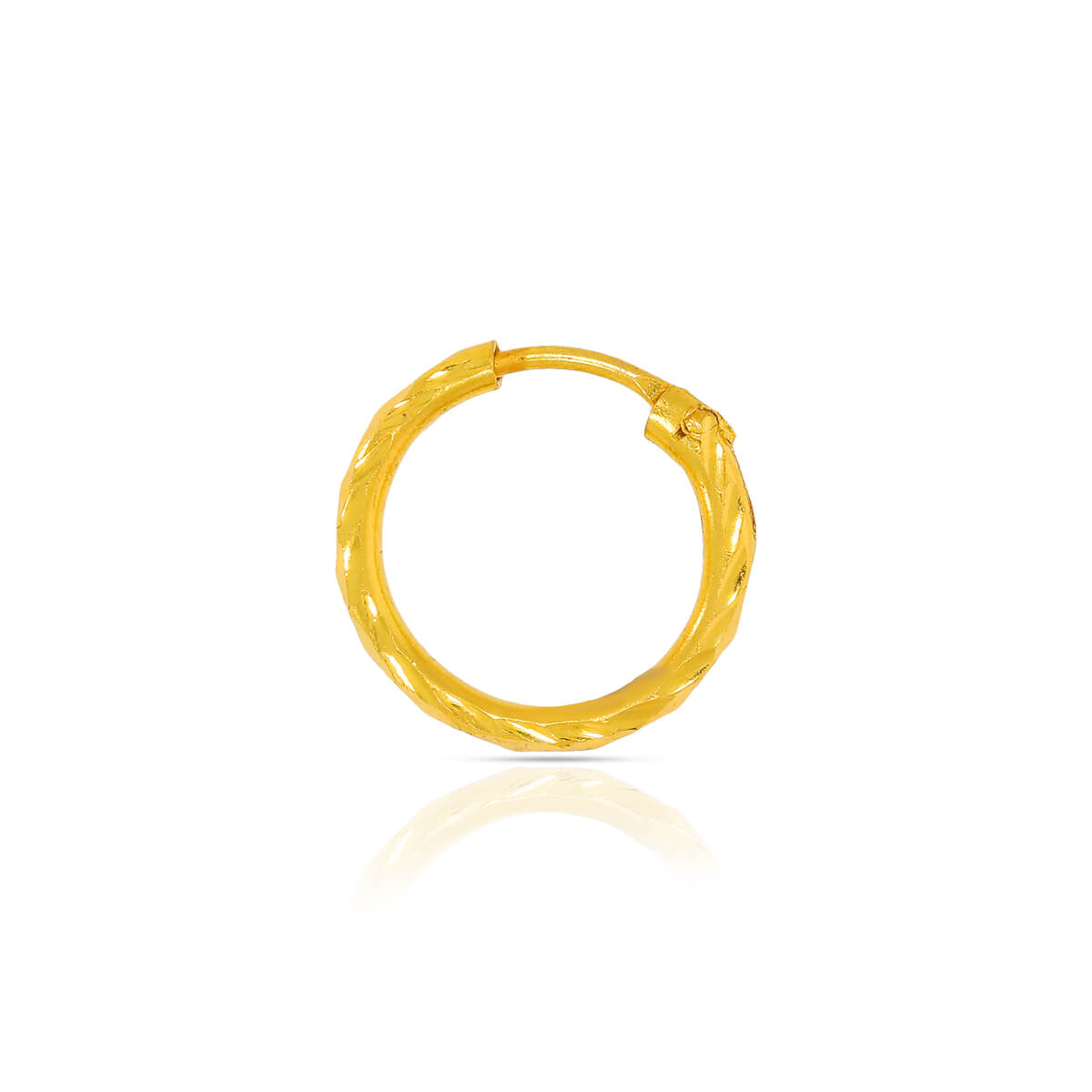 22K Sleek Gold Hoop Earrings