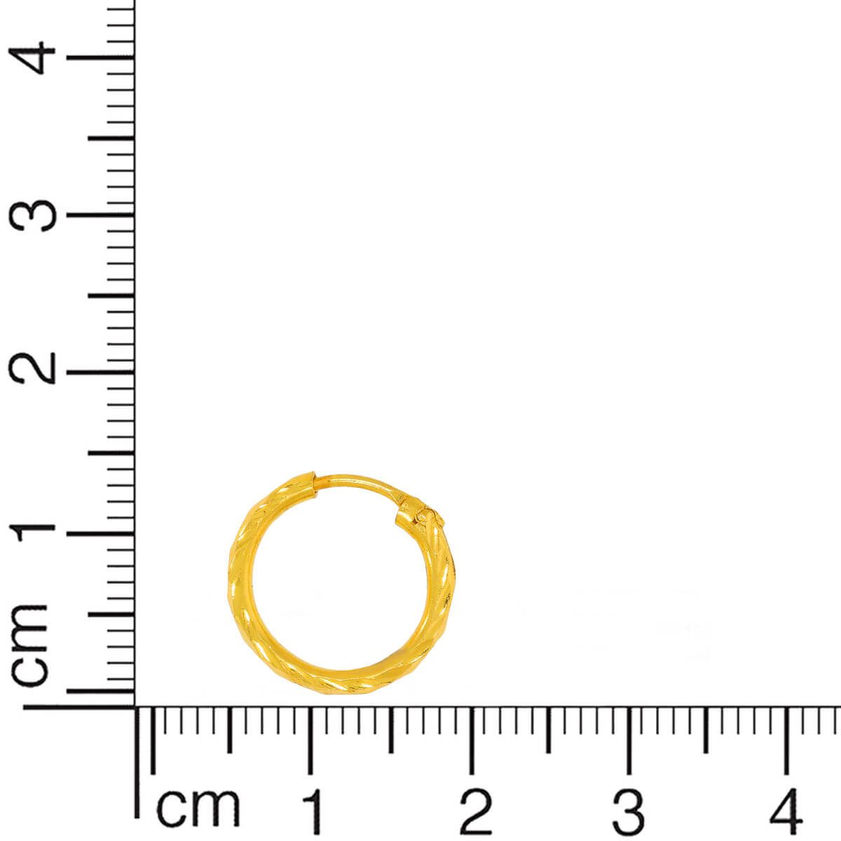 22K Sleek Gold Hoop Earrings
