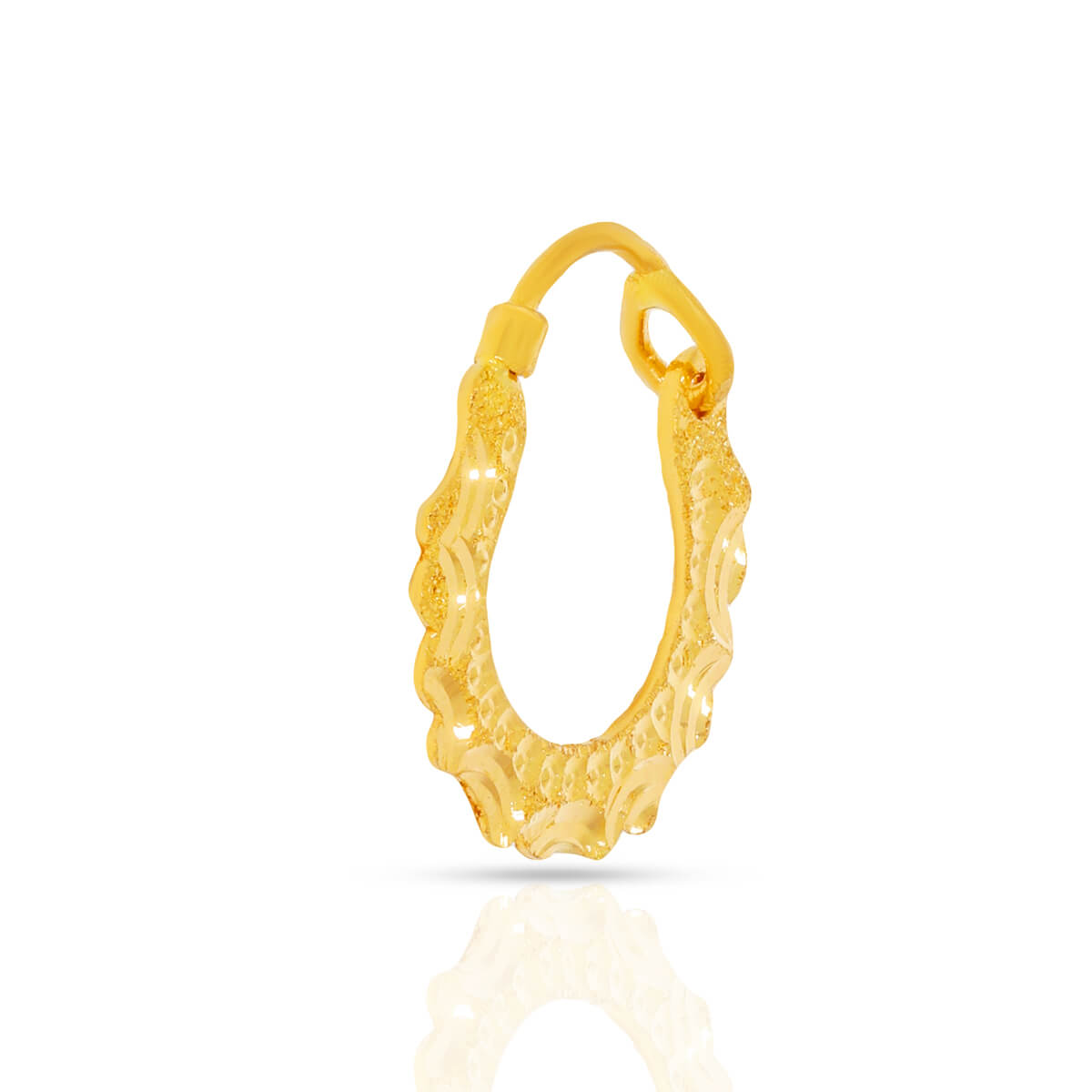Warm Delightful 22K Gold Hoop Earrings