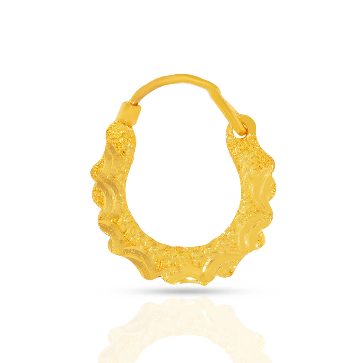 Warm Delightful 22K Gold Hoop Earrings