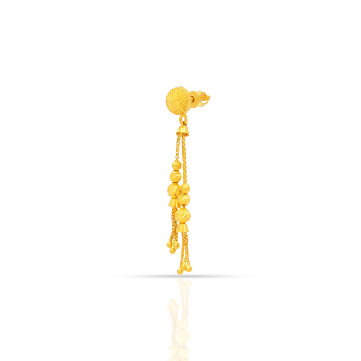 22K Gold Dangler Earrings for a Sleek Touch