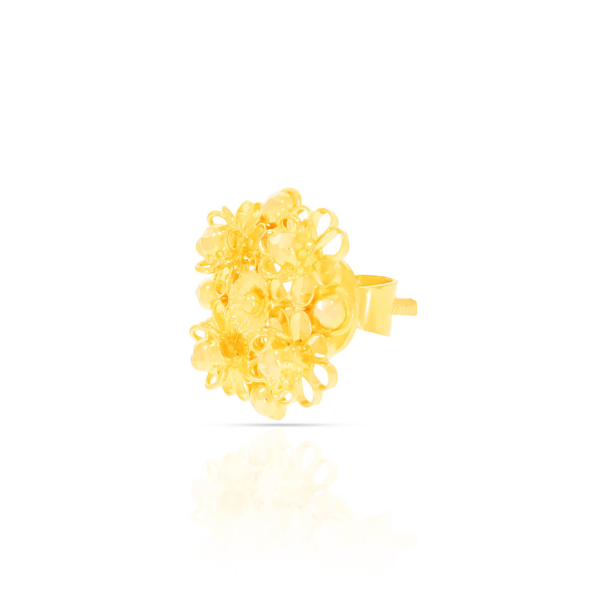 22K Gold Blossom Stud Earrings