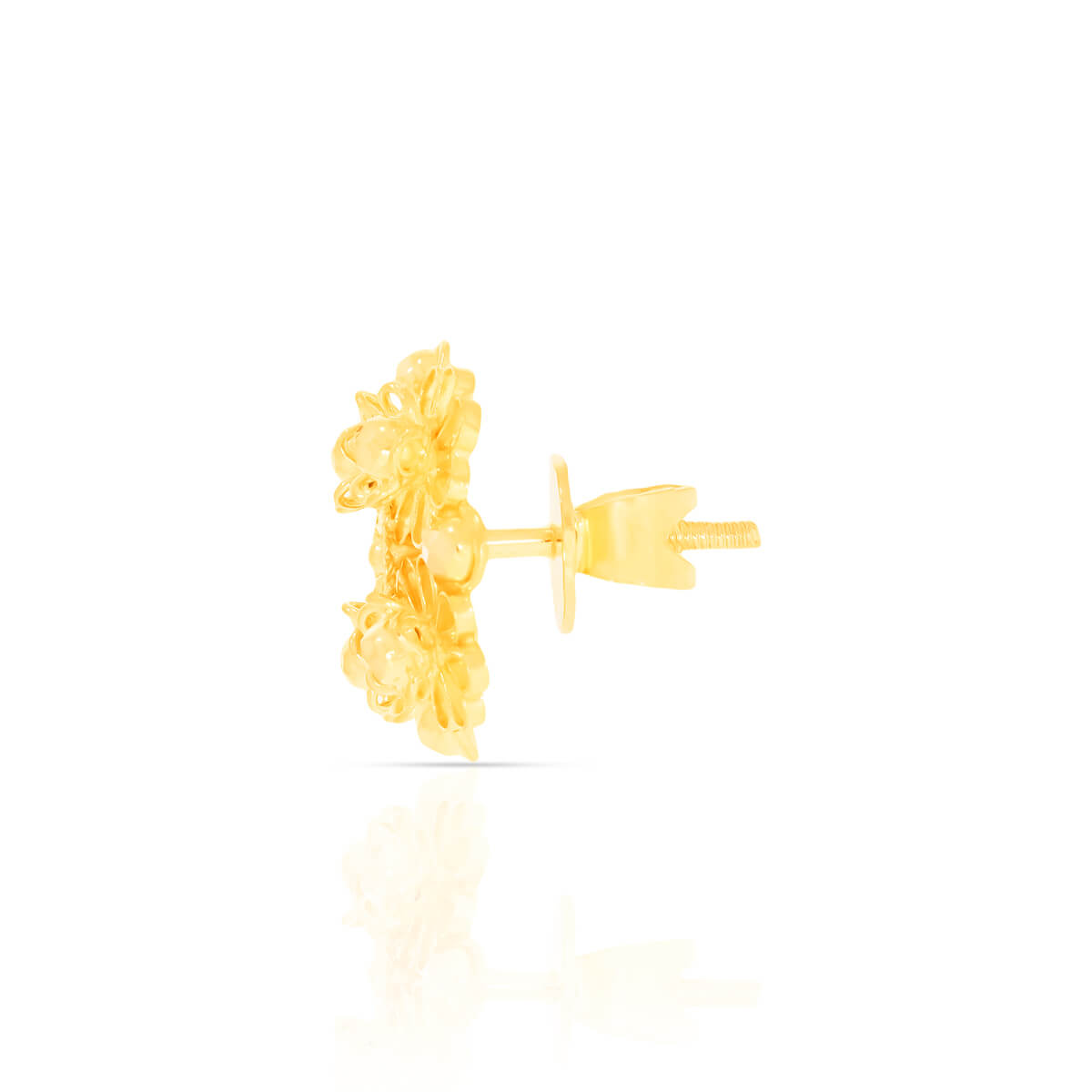 22K Gold Blossom Stud Earrings