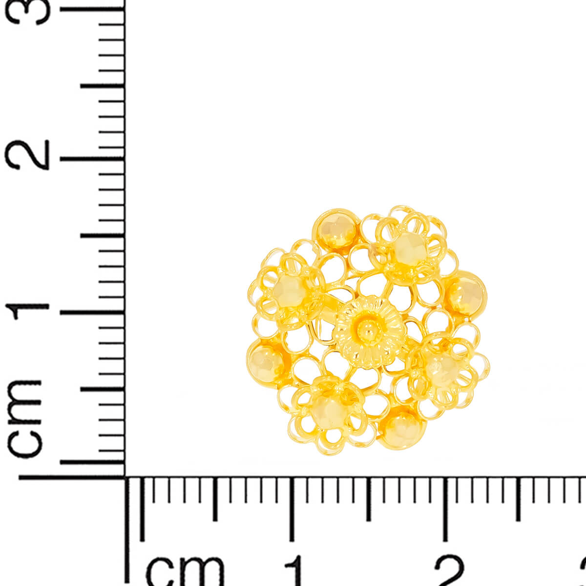 22K Gold Blossom Stud Earrings