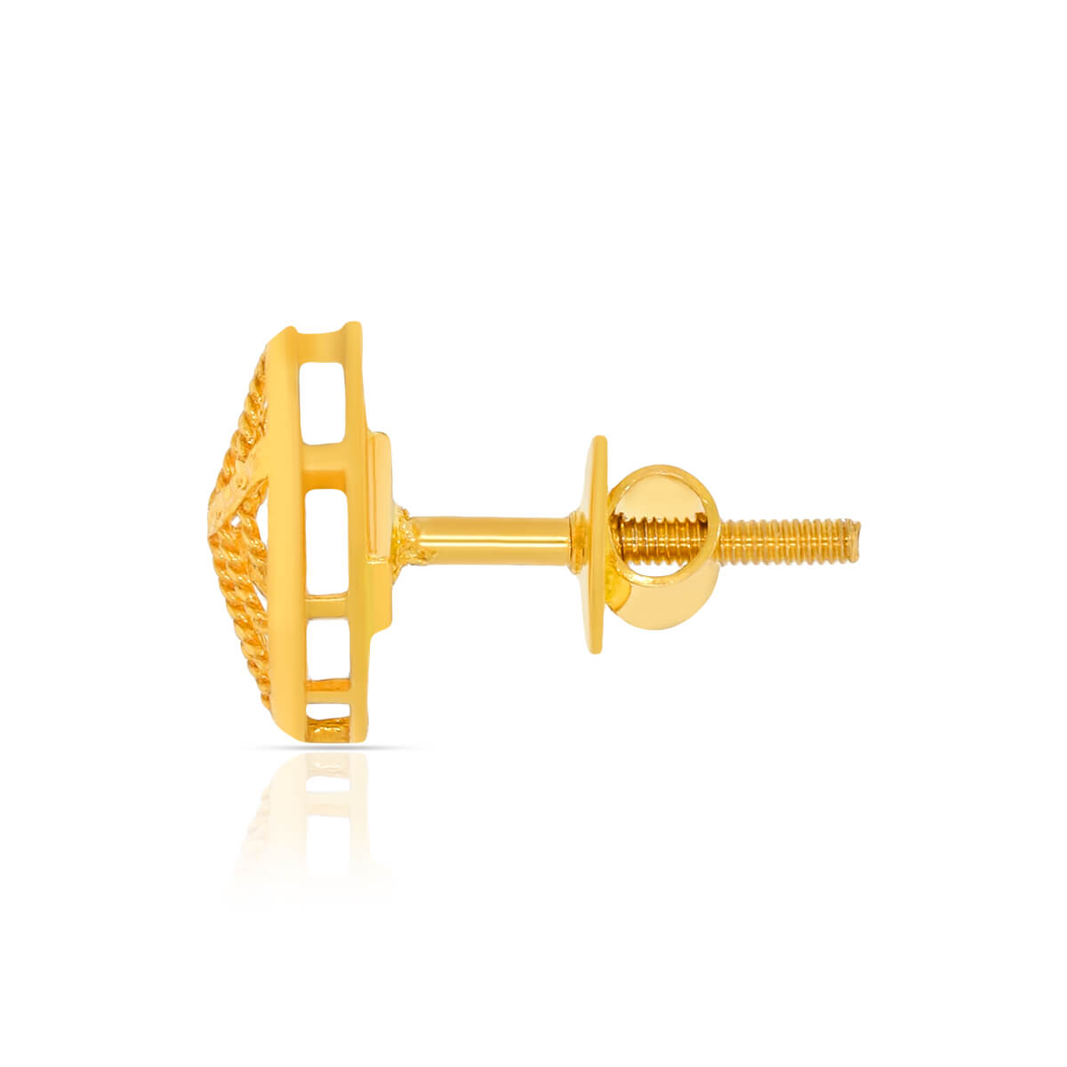 Elegant Jhali 22K Gold Studs for Soft Charm