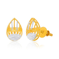 Soft Rain Drop 22K Gold Studs for Natural Glow