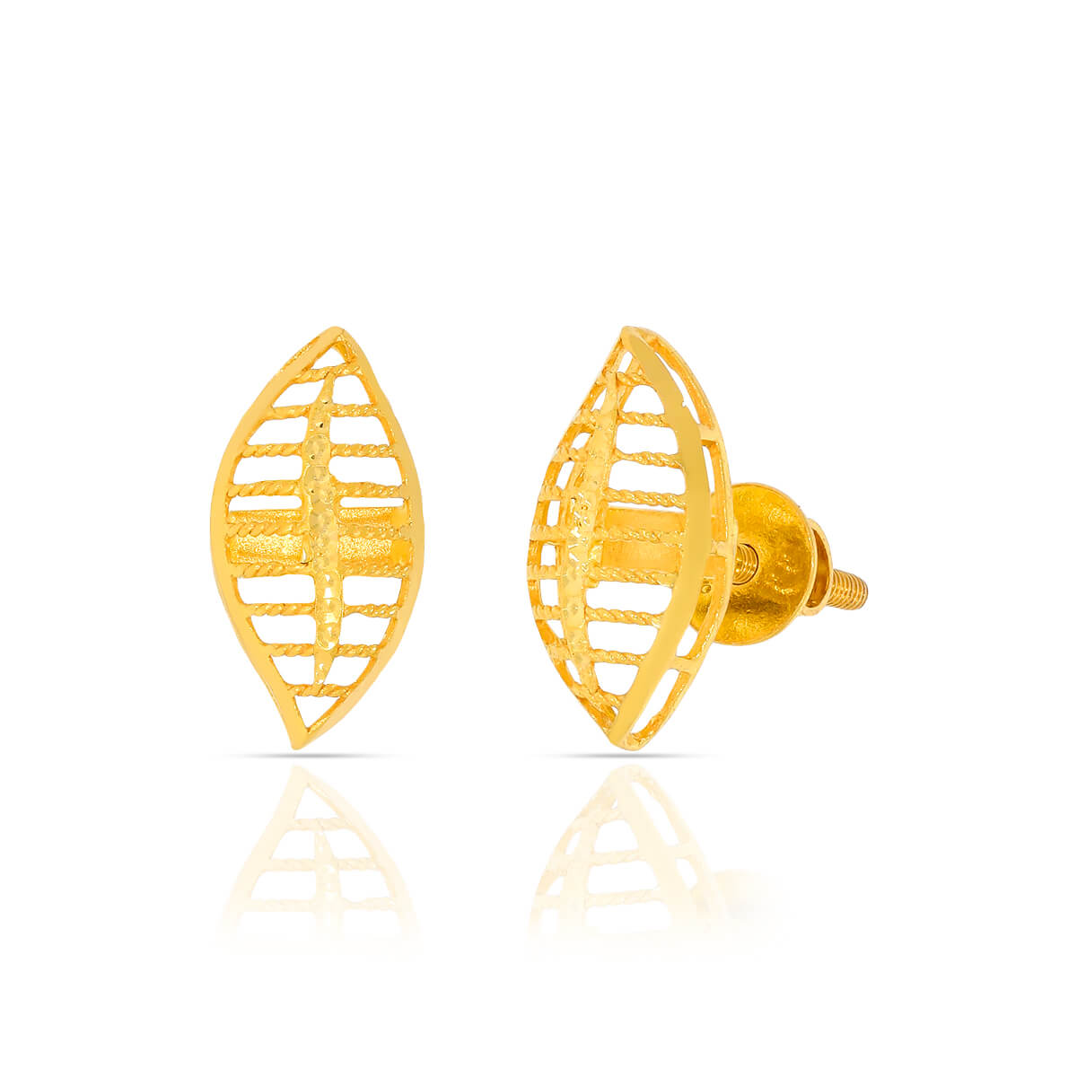 22K Gold Studs with Soft Charm