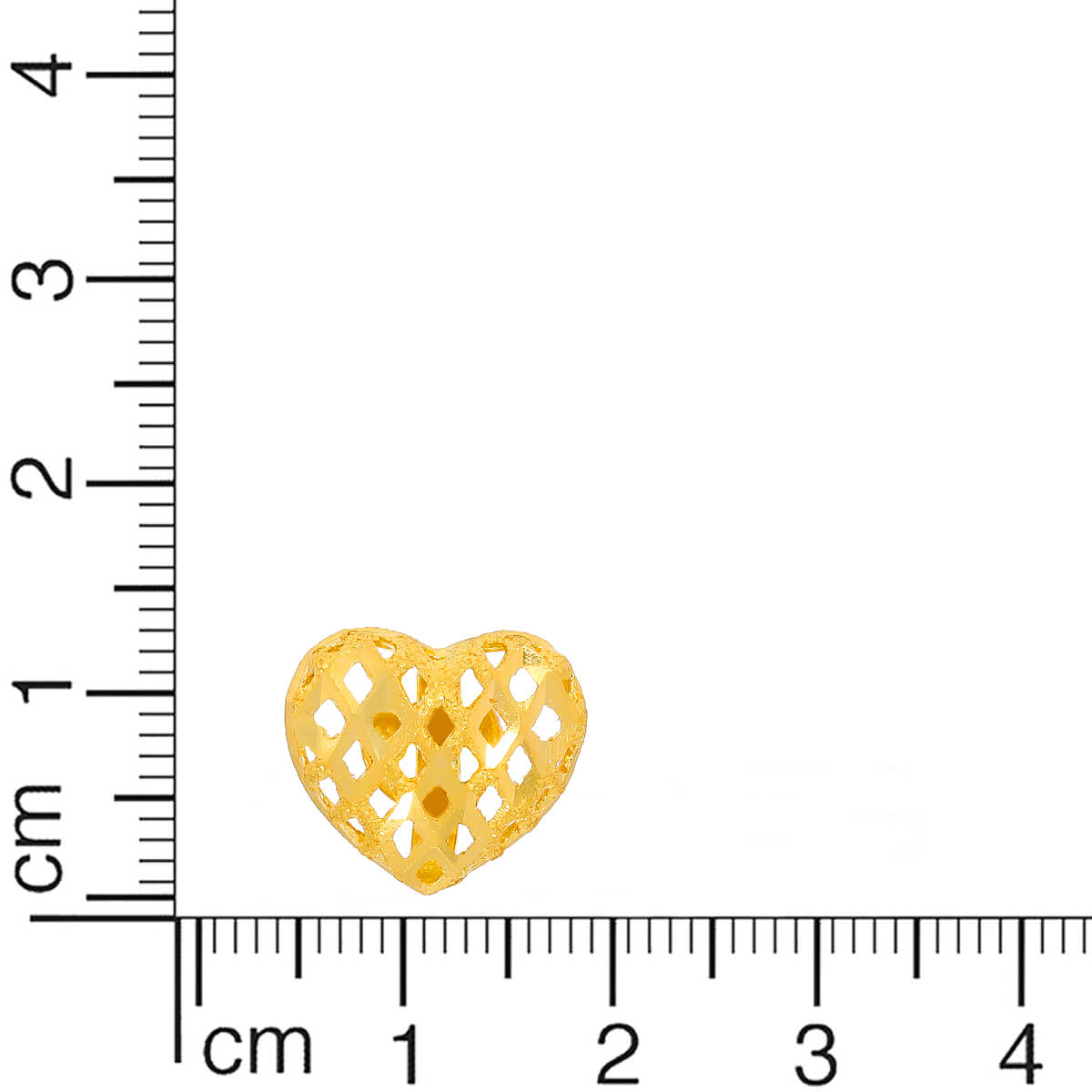 22K Gold Dainty Heart Studs for Adorable Look