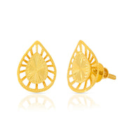 22K Tear Drop Gold Studs for Minimal Elegance
