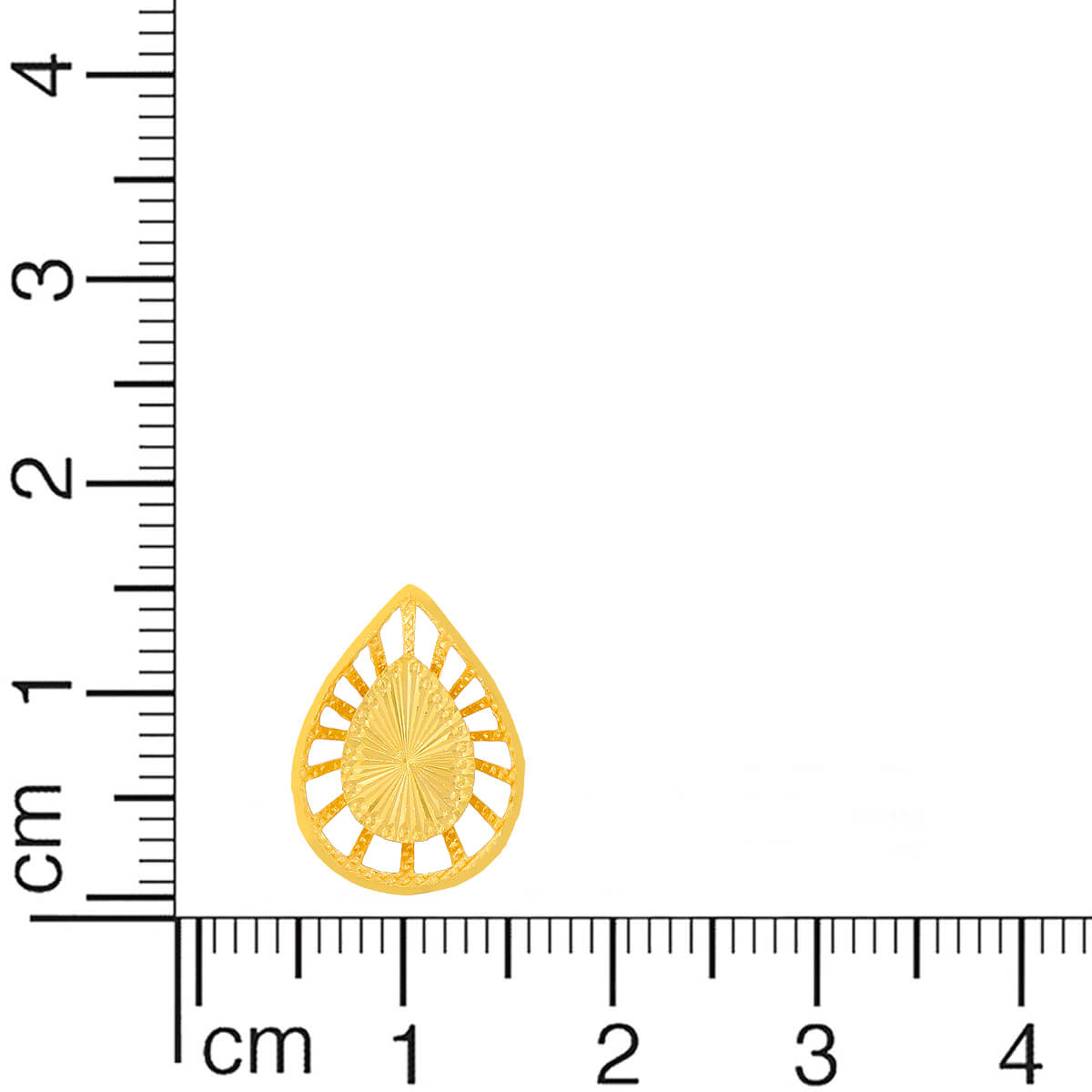 22K Tear Drop Gold Studs for Minimal Elegance