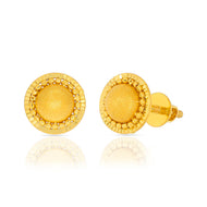 Alluring Sphere 22K Gold Stud Earrings