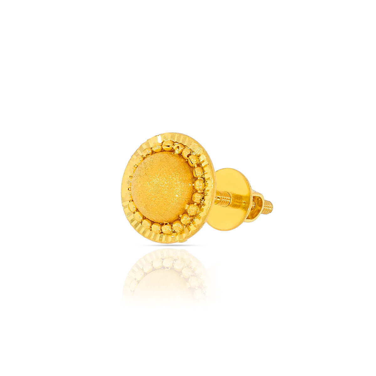 Alluring Sphere 22K Gold Stud Earrings