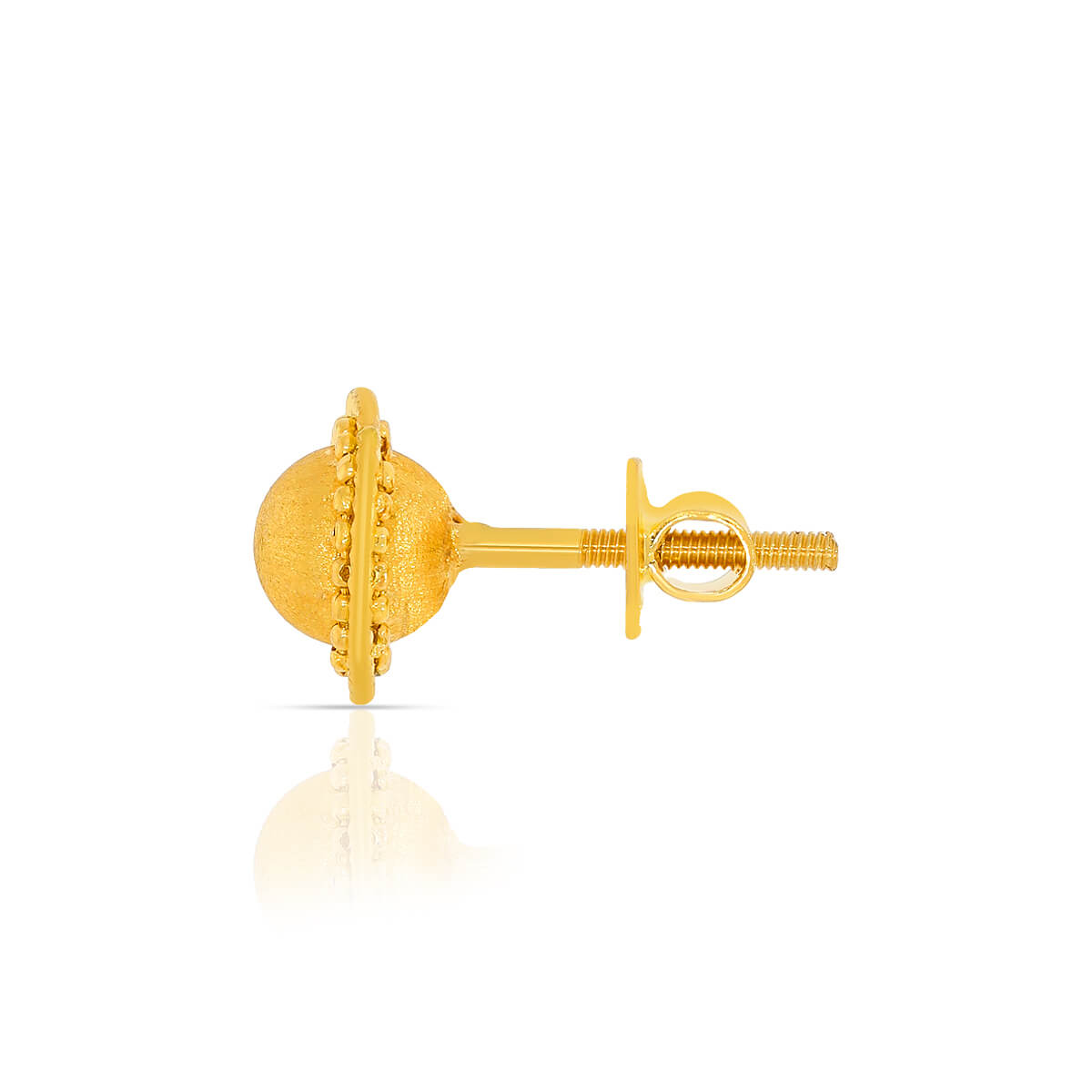 Alluring Sphere 22K Gold Stud Earrings