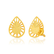 22K Gold Tear-Drop Studs for Soft Glow