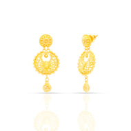 Exquisite Jali Gold Dangler Earrings