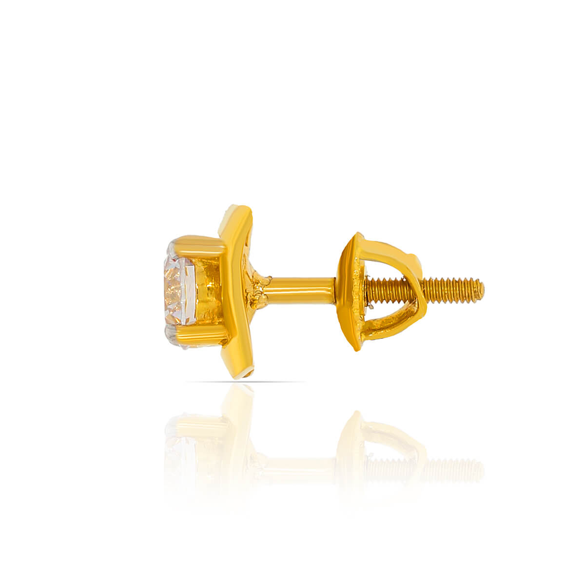 Vibrant Square Stud Gold Earrings