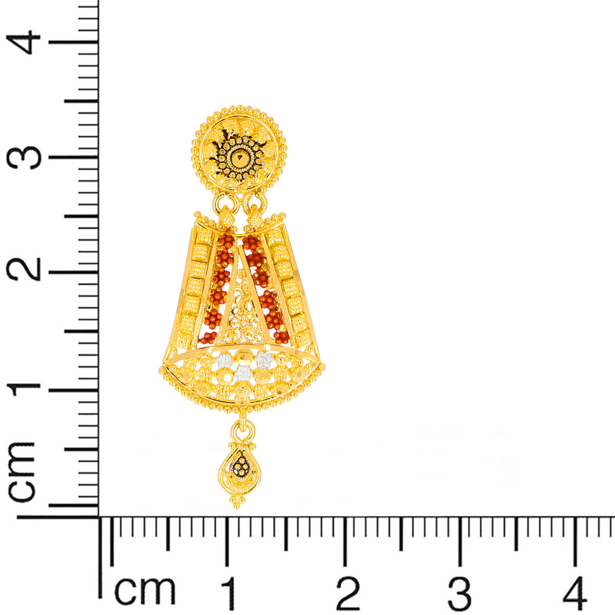 Gold Dangler Earrings with Elusive Dazzle