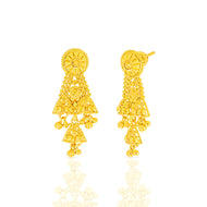 Vintage Elegance Gold Danglers 22K