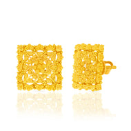 Bold Gold Studs with Modern Elegance 22K