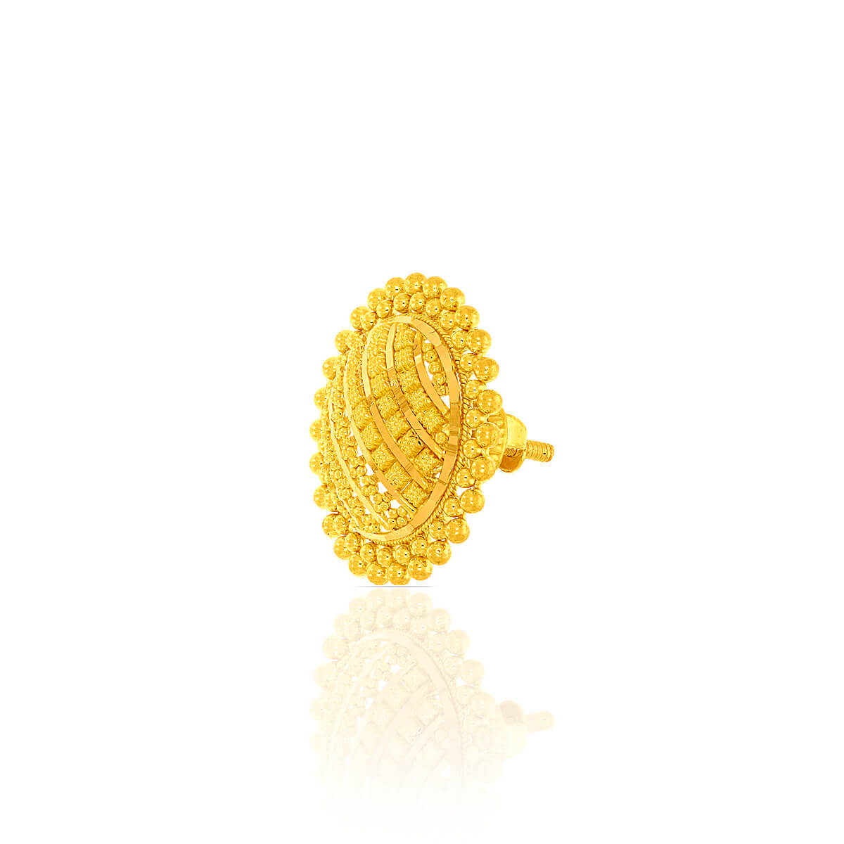 22K Charming Elegant Floral Stud Earrings