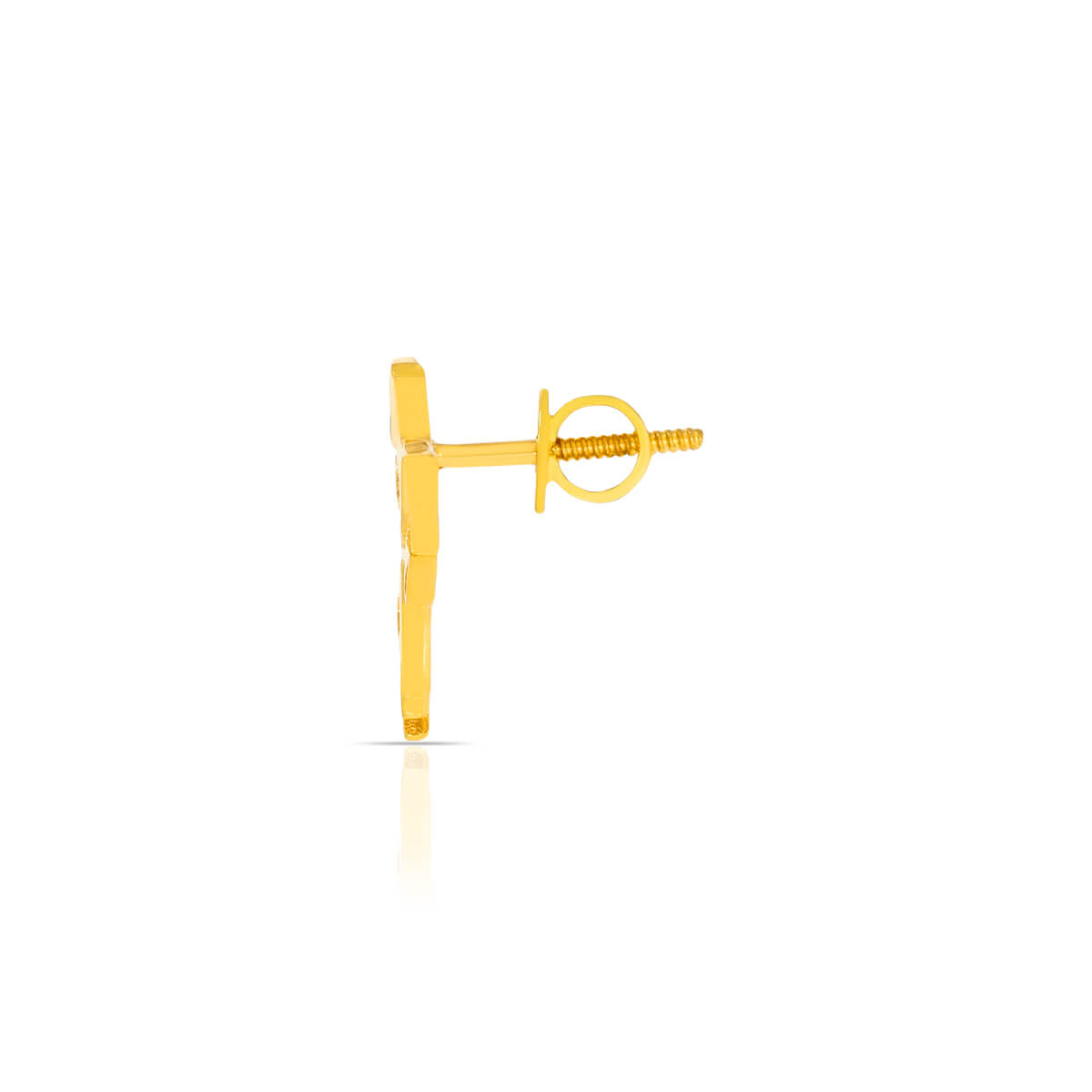 Golden Divinity Stud Earrings 22K