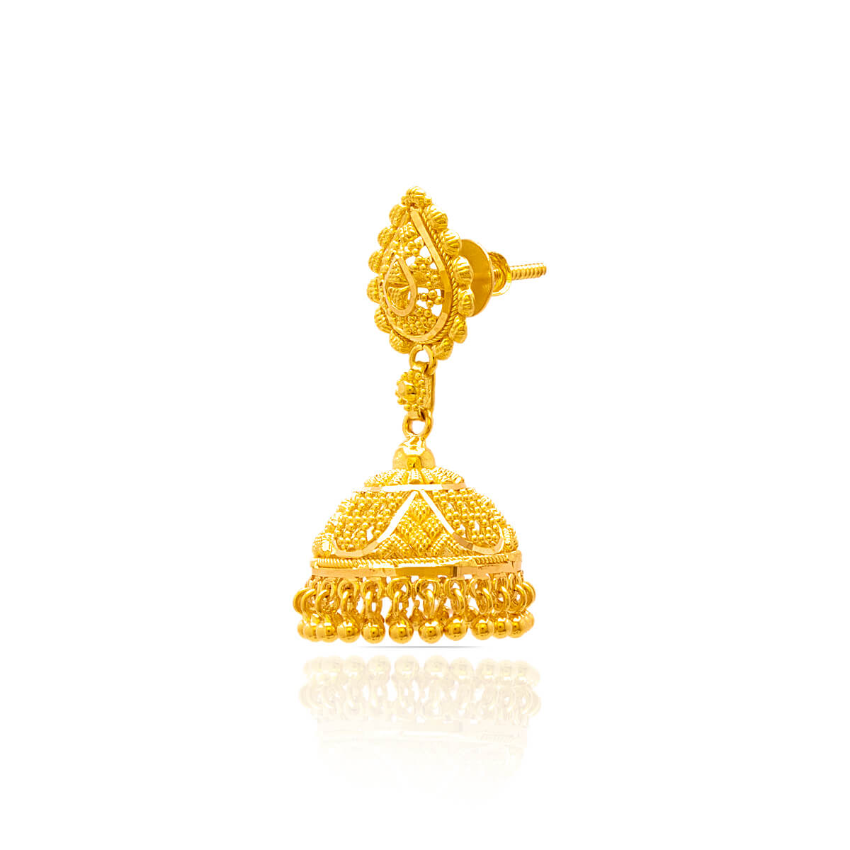 Finely Crafted Marvelous Gold Jhumka Earrings
