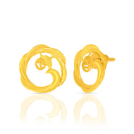 22K Classic Spherical Gold Studs For Daily Glow