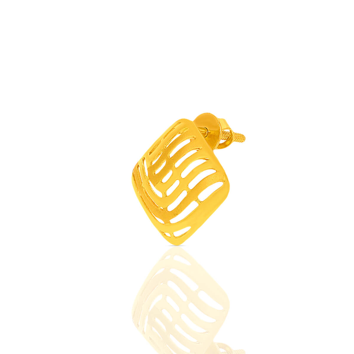 Bold 22K Gold Square Studs for Daily Wear