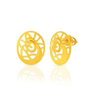 22K Chic Gold Studs with Charming Flair
