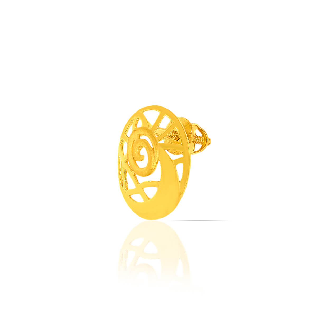 22K Chic Gold Studs with Charming Flair