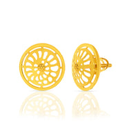 Spiral Elegance Orb Style 22K Gold Studs