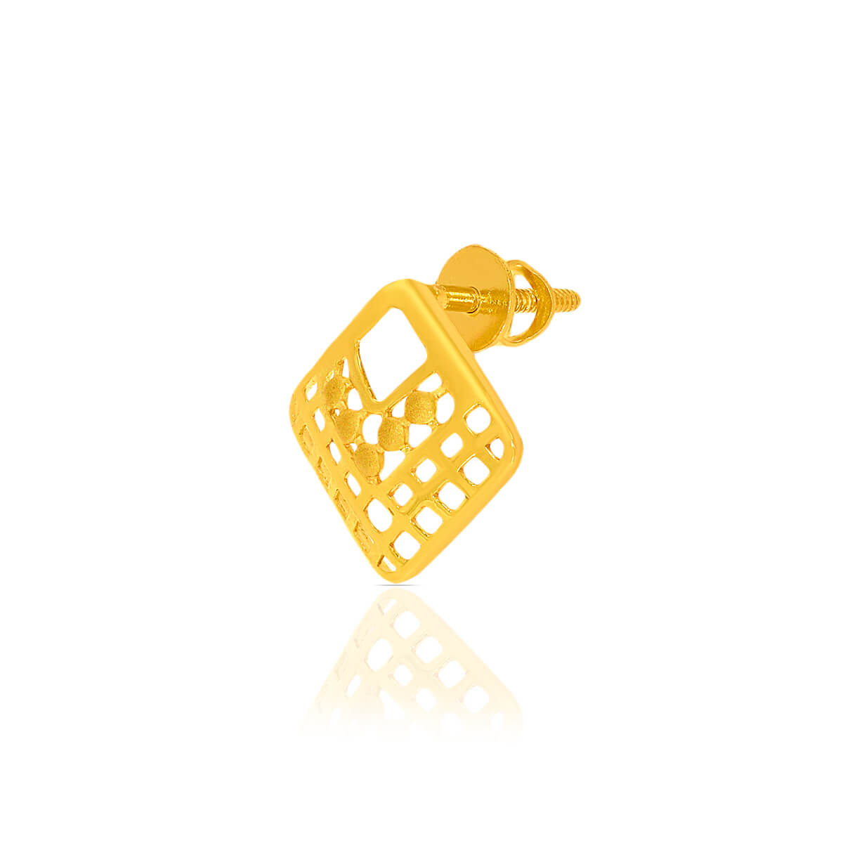 22K Gold Square Studs for Subtle Grace