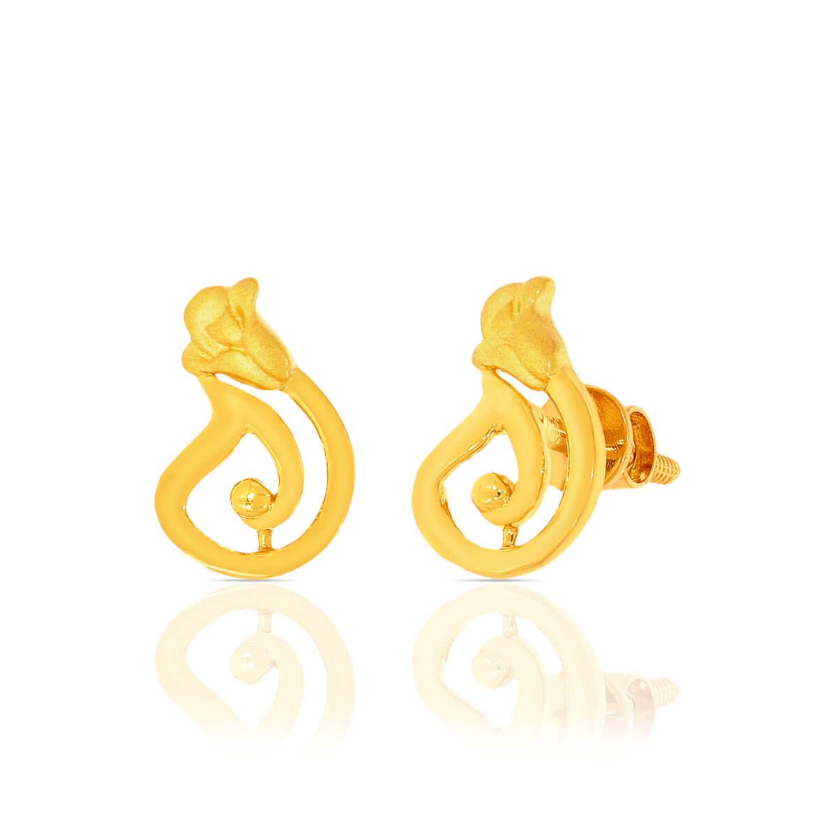 Golden Dainty Grace Studs 22K
