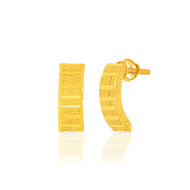 22K Sleek Minimalist Modern Gold Hoops