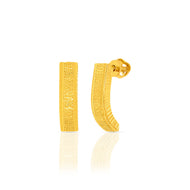 Sleek Elegance 22K Hoops