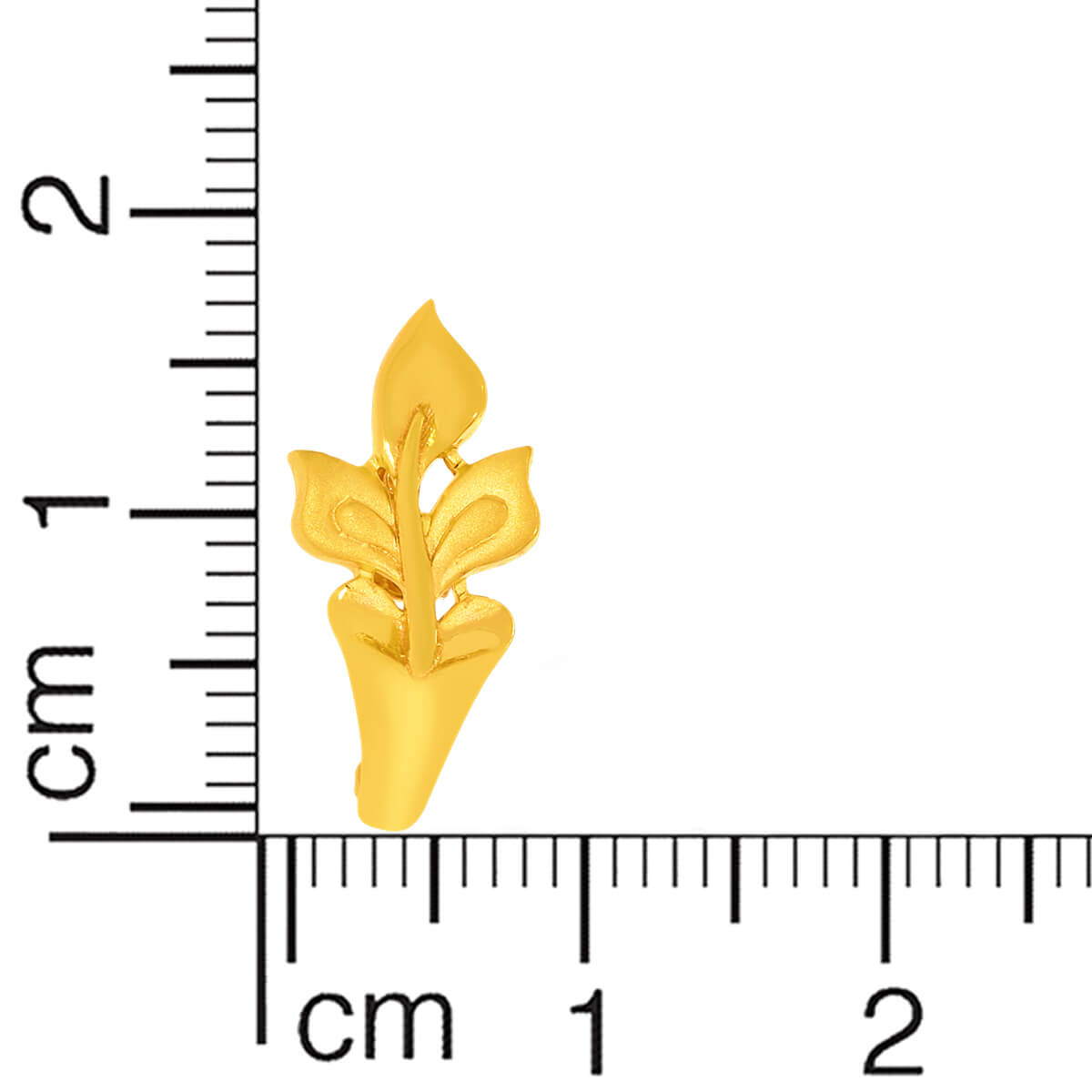 Golden Charm Floral Design Hoops