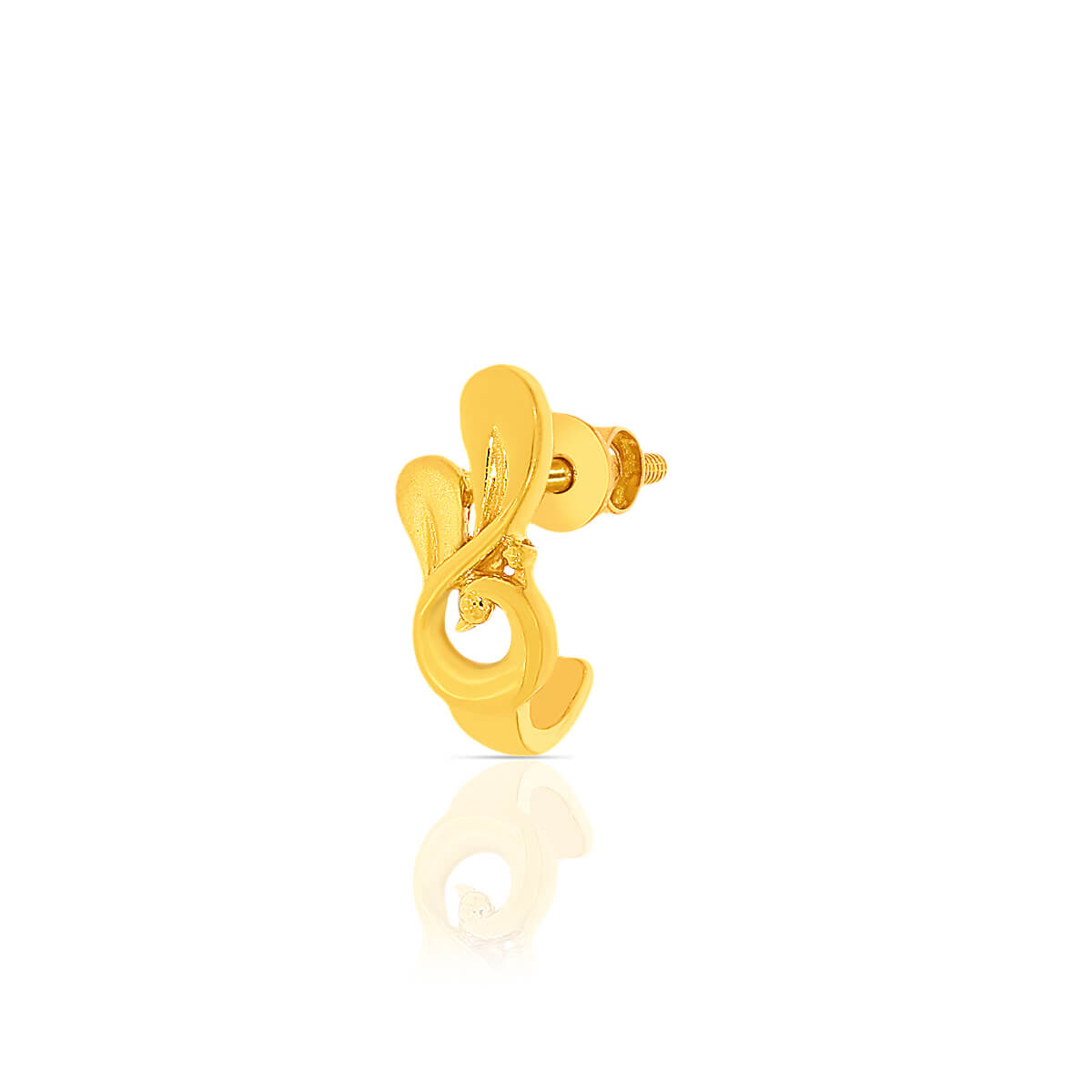 Leafy Elegance 22K Gold Hoops