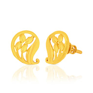 Charming Paisley with Flora Grace 22K Gold Studs
