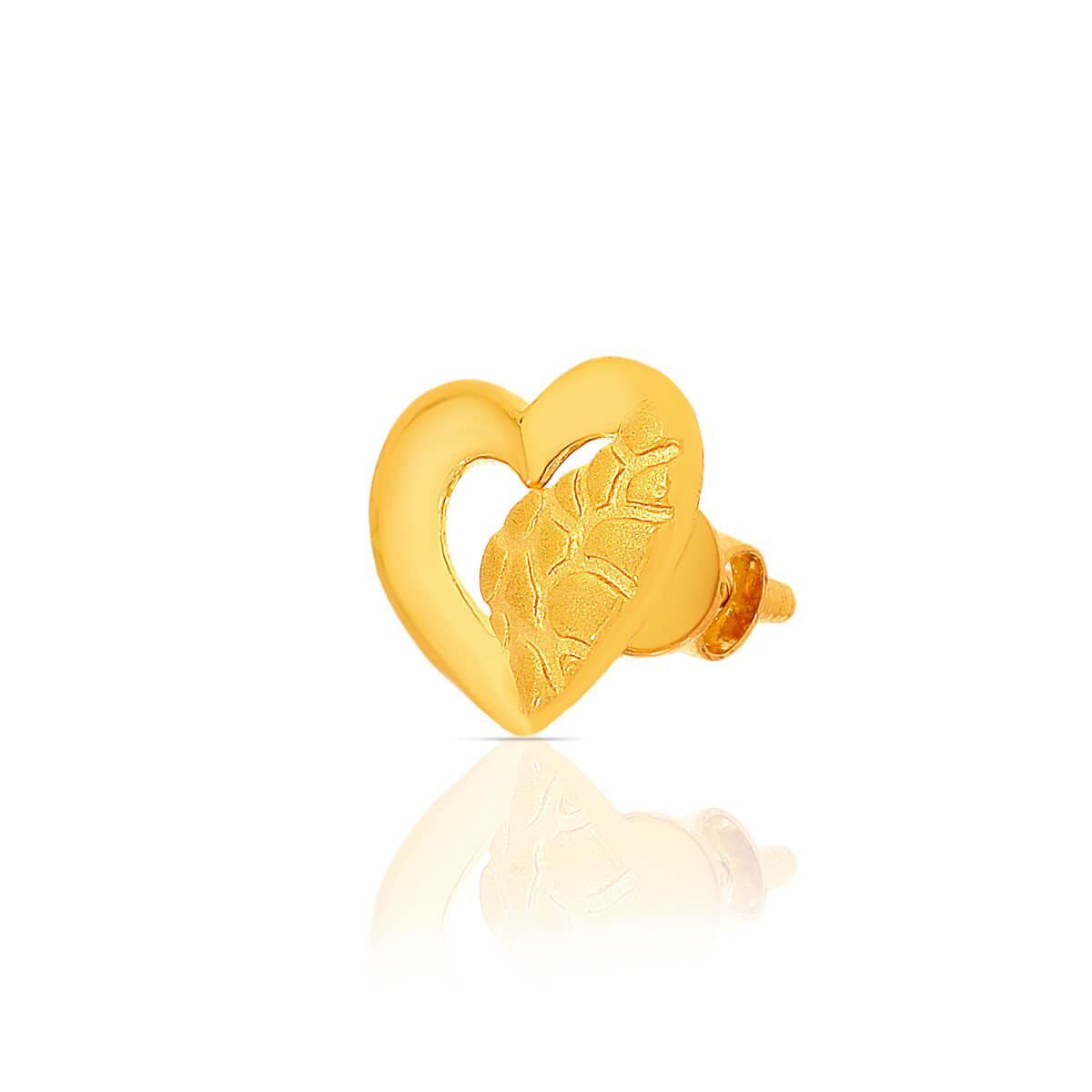 22K Radiant Petite Heart Studs