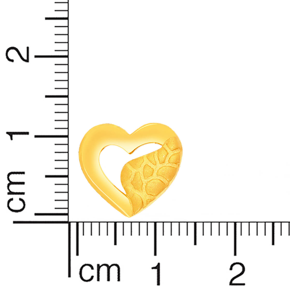 22K Radiant Petite Heart Studs