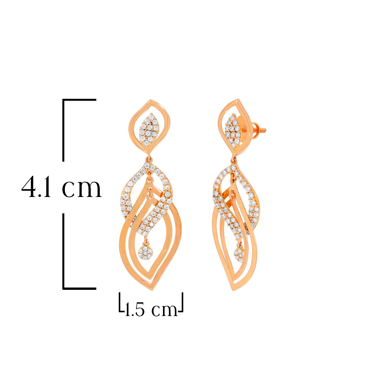 Petal Dance Gold Earrings