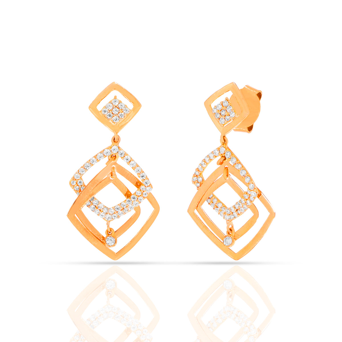 Serenade of Rose Gold Earrings