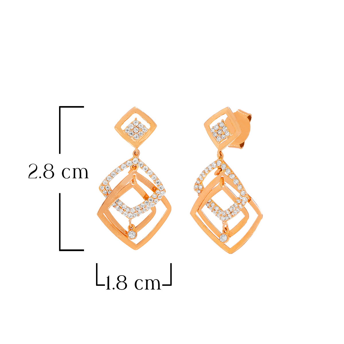 Serenade of Rose Gold Earrings