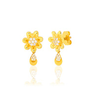 Chic Blossom 22K Gold Studs
